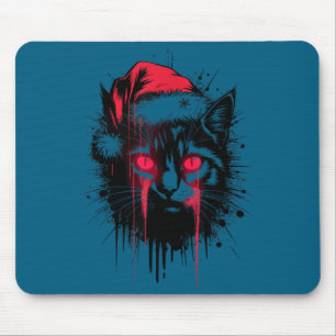 Gothic Christmas Nge Horror Cat Santa Hat Witchy X Mouse Mat