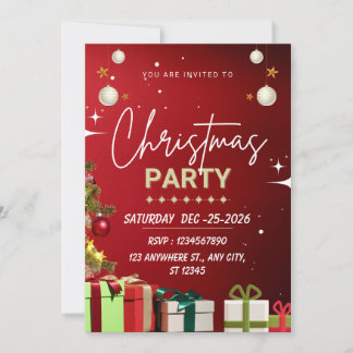 Gothic Christmas Party Invitation Printable