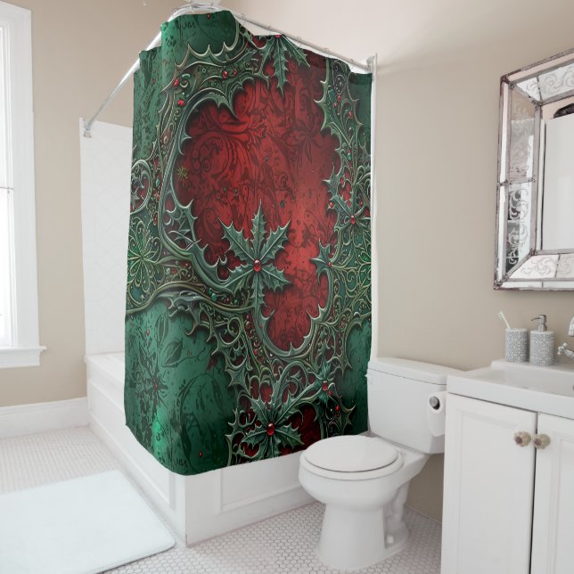 Gothic Christmas Shower Curtain (In Situ)
