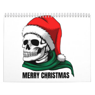 Gothic Christmas Skull with Santa Hat – Alternativ Calendar
