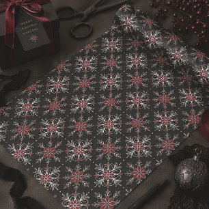 Gothic Christmas Snowflakes Spooky Tissue Paper