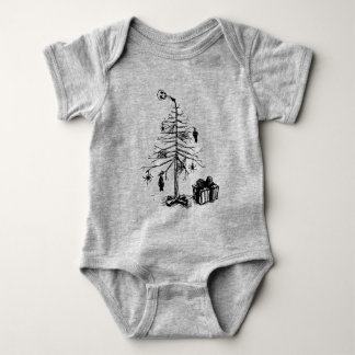 Gothic Christmas Tree Baby Bodysuit