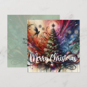 Gothic Christmas Tree Holiday Card