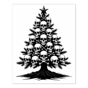 Gothic Christmas Tree II Rubber Stamp
