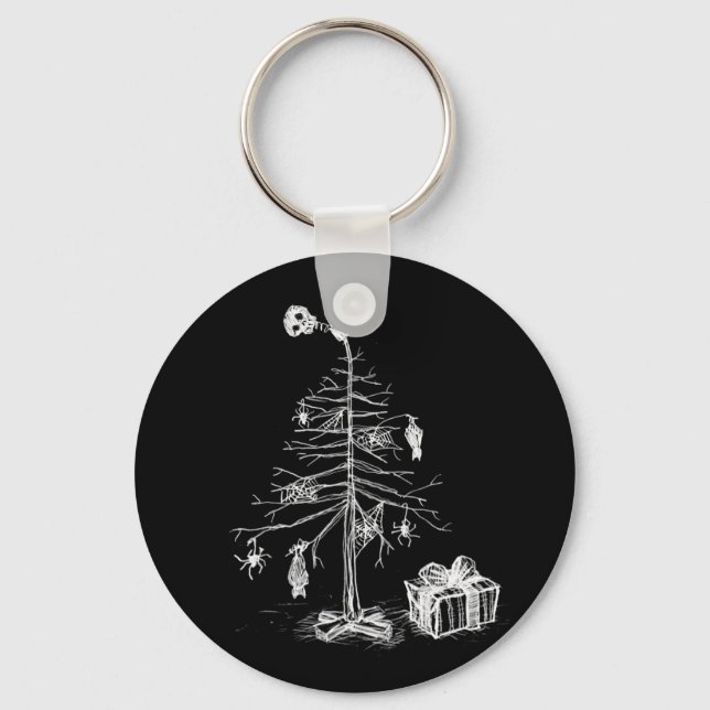 Gothic Christmas Tree Key Ring (Front)