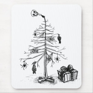 Gothic Christmas Tree Mouse Mat