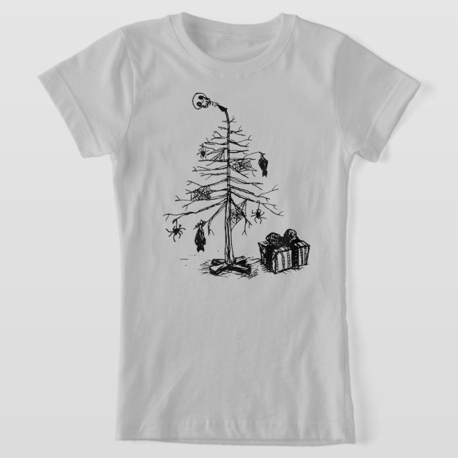 Gothic Christmas Tree T-Shirt (Laydown)