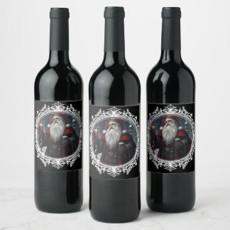 Gothic Christmas Wine Label