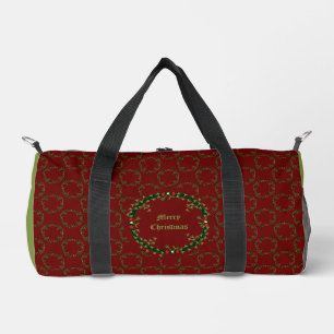 Gothic Christmas Wreath Custom Duffle Bag