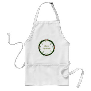 Gothic Christmas Wreath Custom Standard Apron