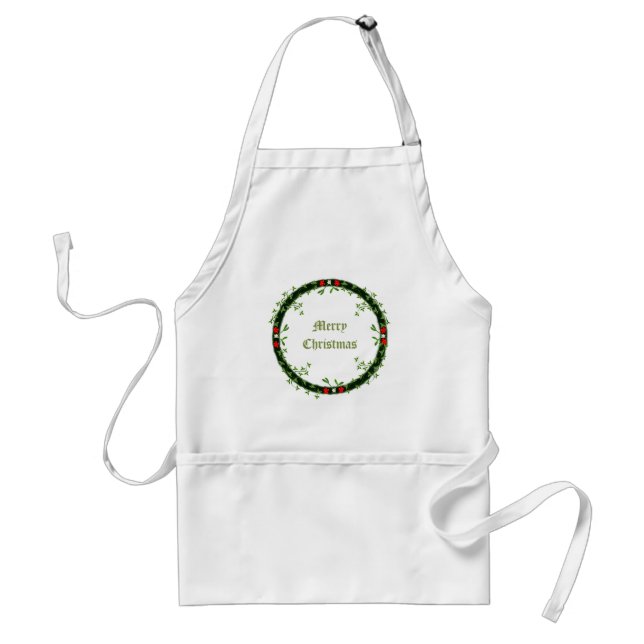 Gothic Christmas Wreath Custom Standard Apron (Front)