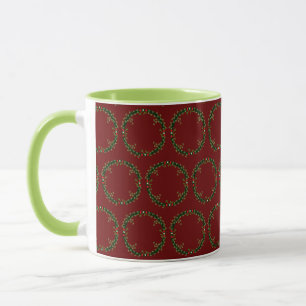 Gothic Christmas Wreath Patterned Mug