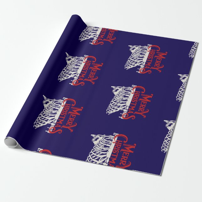 Gothic Christmat Wrapping Paper  (Unrolled)