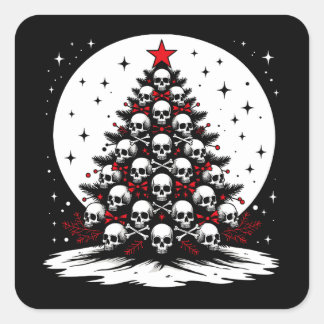 Gothic Chrsitmas Tree I Square Sticker