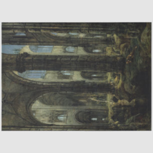 Gothic Church Ruins (by Carl Blechen) Tissue Paper