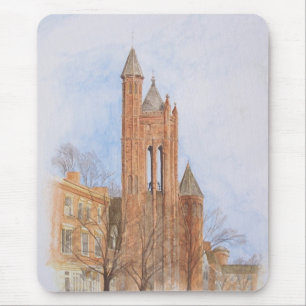 Gothic Church Watercolor Mouse Mat