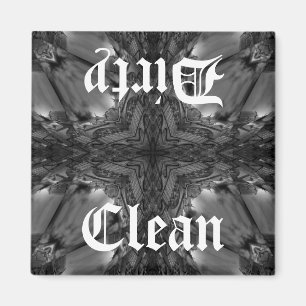 Gothic clean dirty dishwasher kaleidoscope magnet