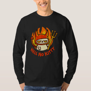 Gothic Clothes Hell No Kitty Alt Grunge Cat Meme T-Shirt