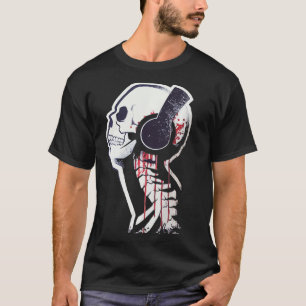 Gothic clothing all occult Skeletons with Headphon T-Shirt