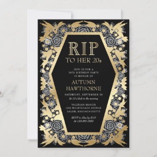 Gothic Coffin Birthday Invitation