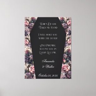 Gothic Coffin Rose Wedding Sign