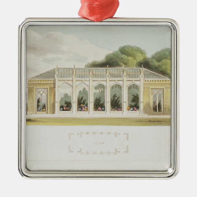 Gothic Conservatory, 1832 Metal Tree Decoration (Front)