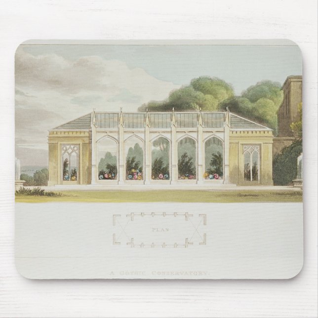 Gothic Conservatory, 1832 Mouse Mat (Front)