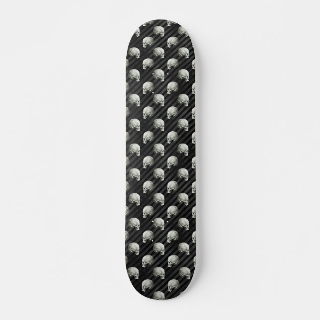 Gothic Copper Skulls 2 Skateboard (Front)