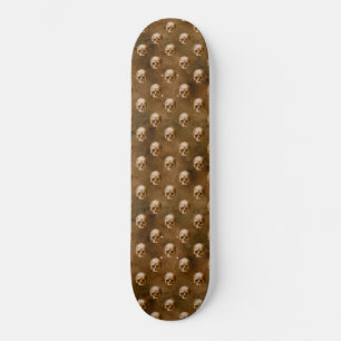 Gothic Copper Skulls Copper Background  Skateboard