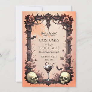 Gothic Costumes & Cocktails Halloween Invite