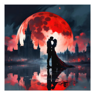 Gothic couple photo print