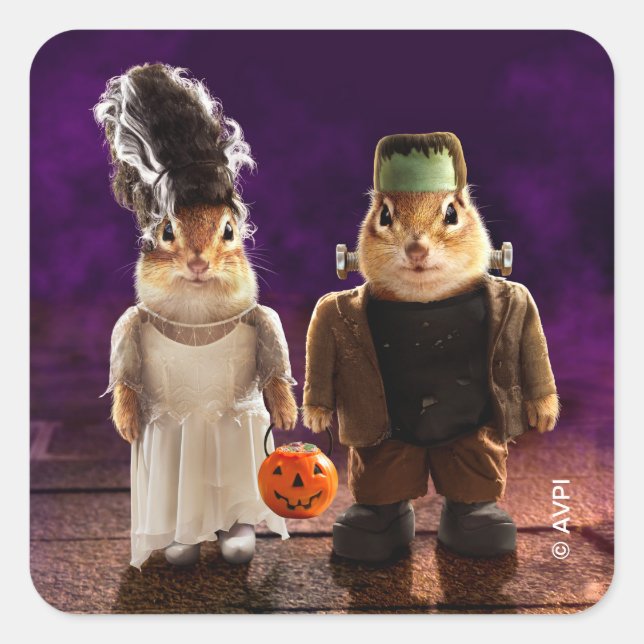 Gothic Couple Square Sticker (Front)