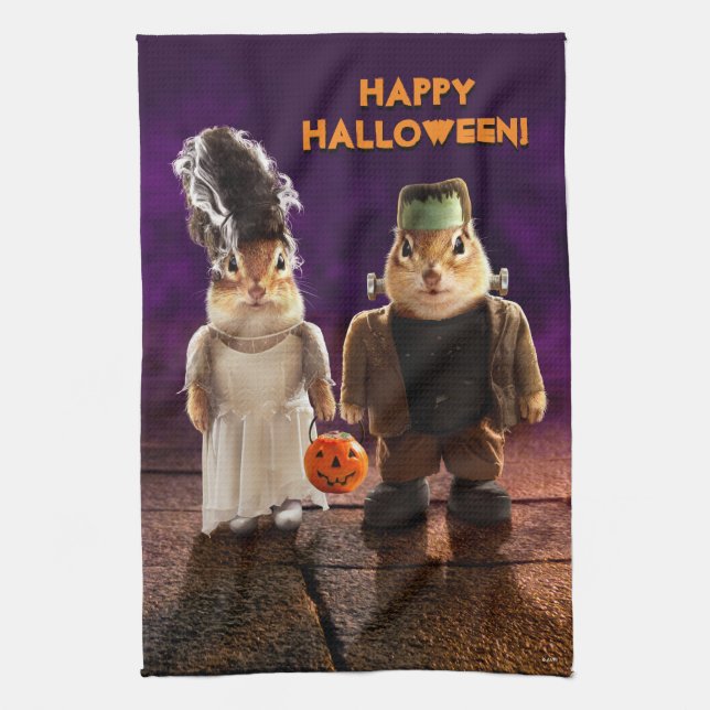 Gothic Couple Tea Towel (Vertical)