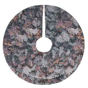 Gothic Creepy Cosy Fall Night Autumn Leaves Brushed Polyester Tree Skirt