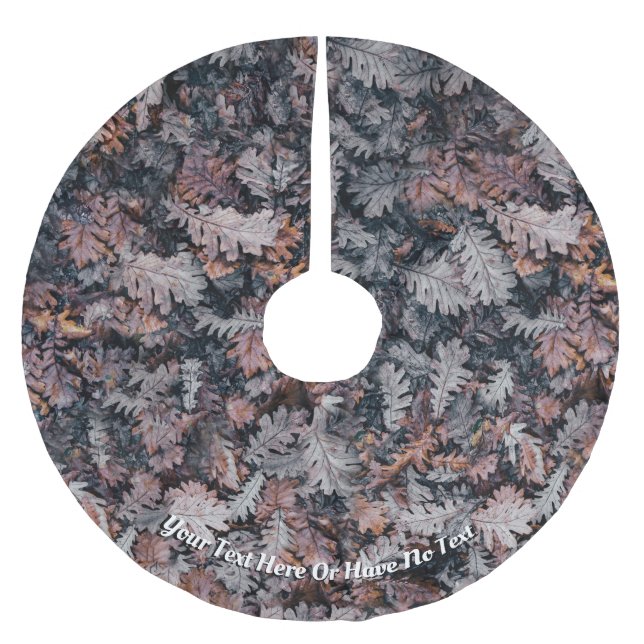 Gothic Creepy Cosy Fall Night Autumn Leaves Brushed Polyester Tree Skirt (Front)