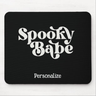 Gothic & Creepy Spooky Babe Personalized Computer Mouse Mat