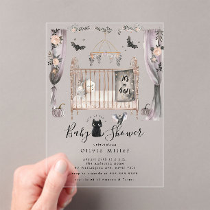 Gothic Crib Baby Shower Invitation
