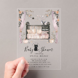 Gothic Crib Baby Shower Invitation