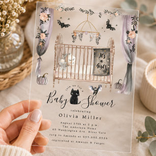 Gothic Crib Baby Shower Invitation