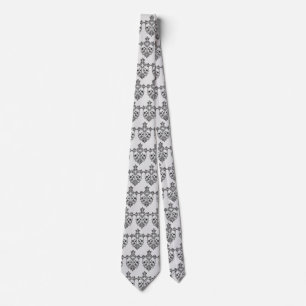 Gothic Cross and Skulls Tie