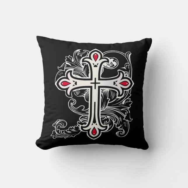 Gothic cross cushion (Front)