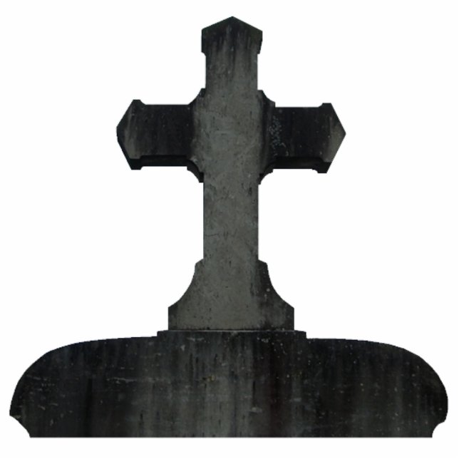 Gothic cross tombstone magnet photo sculpture magnet (Front)