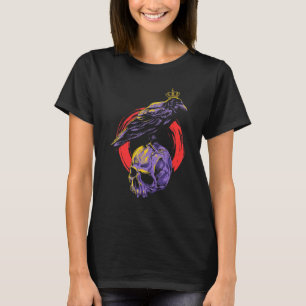 Gothic Crow Crown Creepy Animal Bird Spooky Raven T-Shirt