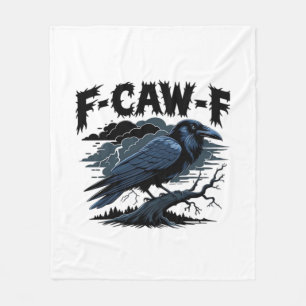 Gothic Crow Funny Humour F-Caw-F Essential Minimal Fleece Blanket