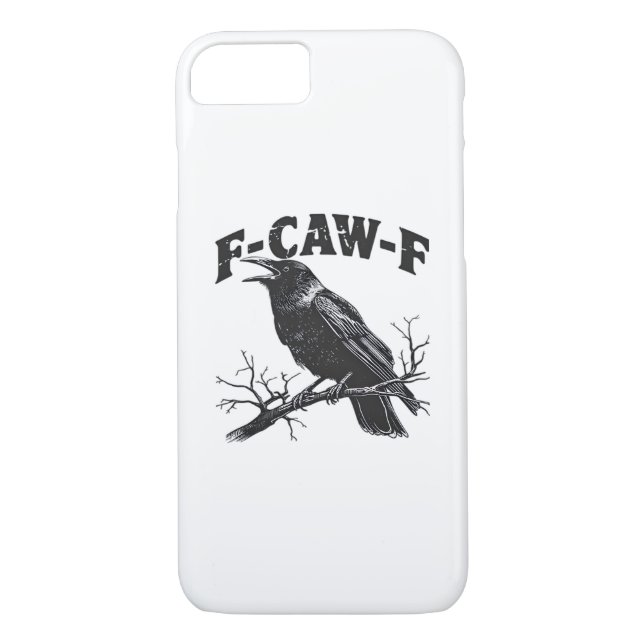 Gothic Crow Humor F-Caw-F Funny Essential Case-Mate iPhone Case (Back)