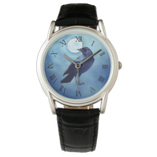 Gothic Crow Watch in Blue