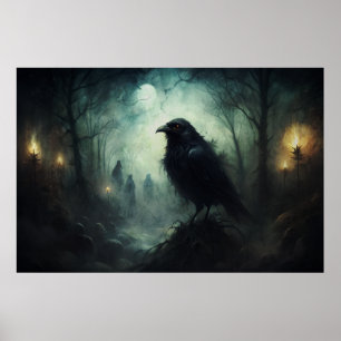 Gothic Crows Poster