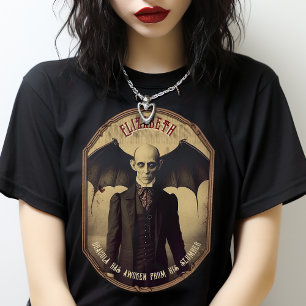 Gothic Customisable Vintage Dracula Halloween T-Shirt