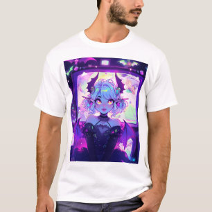 Gothic Cyberpunk Demon Fantasy Anime Girl T-Shirt