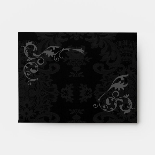 Gothic Damask A2 Envelope with Border for Label (Front)